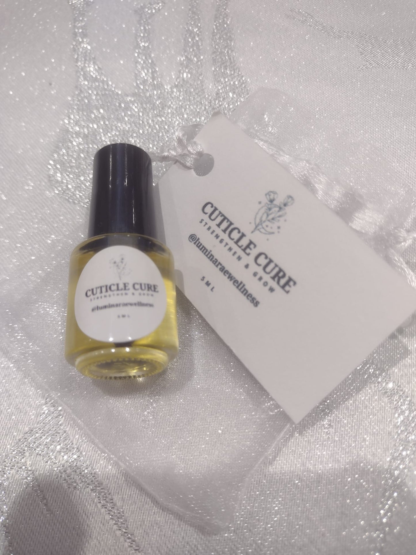 Cuticle Cure  Cuticle Cure - Strengthen and Grow | Natural Nourishing Cuticle Oil with Castor Oil and Rosemary Essential Oil