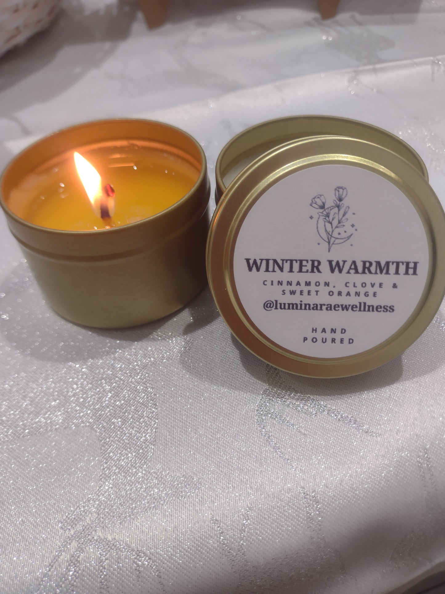 Aromatherapy Christmas Candle - Natural Beeswax or Soya Wax with Coconut Oil and Essential Oils